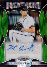 2019 Panini Prizm Rookie Autograph Forest Green Flash Prizm 1/5 #RA-KW Kyle Wright - Braves